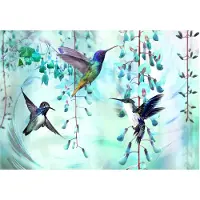 Kärkkäinen Artgeist Flying Hummingbirds (Green) fototapetti