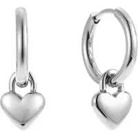 By Jolima Heart Locker Huggie - Silver - ONE SIZE