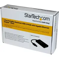 StarTech.com USB 3.0 - STARTECH - ST3300GU3B - 3 liitintä - Gigabit Ethernet - Alumiini