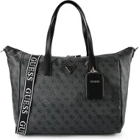GUESS for woman. TWHB9211017 Latona Shopper Bag with black logo (OSFA), Casual, Polyurethane