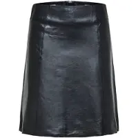 Selected Slwnew Ibi Mw Leather Skirt B Noos - Black - 34