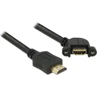 DeLOCK HDMI A, 1m, 1 m, HDMI-tyyppi A (vakio), HDMI-tyyppi A (vakio), Musta (85103)