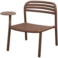 Cane-Line , Bliss lounge tuoli m/sivupöytä oikea Desert red, aluminium