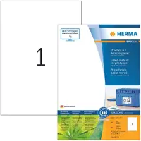 Herma 10738, Valkoinen, Itse kiinnittyvä tulostintarra, Stanssausmerkintä, Paperi, Laser/Inkjet, Kiinteä
