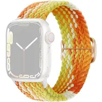 SKALO Punottu -ranneke Apple Watch Series 1-3 38mm - Oranssi-Keltainen