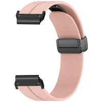 SKALO Silikoniranneke metallisolki Garmin Fenix 8 51mm - Pinkki