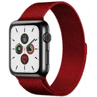 SKALO Milanese Loop Apple Watch SE 40mm - Punainen