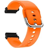 SKALO Garmin Fenix 7S/7S Pro 42mm Silikoniranneke Muotoiltu - Oranssi