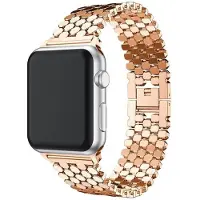 SKALO Fish Scale Metalliranneke Apple Watch Series 10 46mm - Ruusukulta