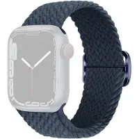 SKALO Punottu -ranneke Apple Watch Series 4-6 44mm - Tummansininen