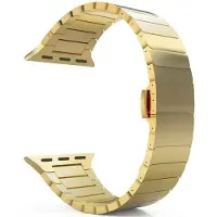 SKALO Teräsranneke "Flat" Apple Watch SE 40mm - Kulta