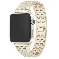 SKALO Teräsranneke Bling Apple Watch Series 7-9 45mm - Kulta