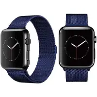 SKALO Milanese Loop Apple Watch Series 7-9 41mm - Sininen