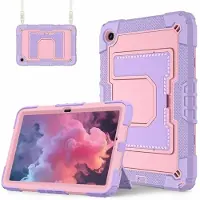 SKALO Samsung Galaxy Tab A11+ Armor Teline Olkahihna Suojakuori - Violetti