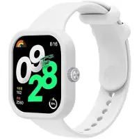 SKALO Silikoniranneke ja Suojakuori Xiaomi Redmi Watch 4 - Valkoinen