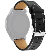 SKALO Ranneke nahkaa Samsung Watch 6 Classic 43mm/47mm - Musta
