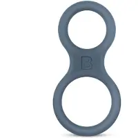 Huismerk Classic - penis- ja kivestenrengas - silikoni - harmaa
