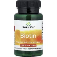 Swanson Health Biotiini, 5000 µg - 100 kapselia