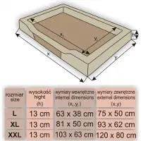 HOBBYDOG Deluxe Lair - ruskea ja beige XL