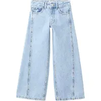 Mango Wide Leg Studded Jeans - Blue - 13-14