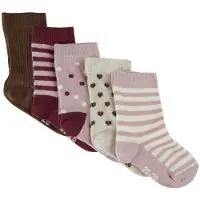Minymo Sock W. Pattern (5-Pack) - Multi/patterned - 31\34