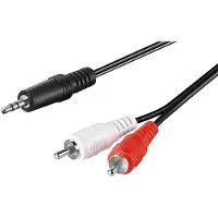 Pro Jack 3.5mm - RCA (Cinch) x2 2.5m cable black (51650)