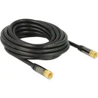 DeLOCK 88921, 5 m, RG-6/U, F, F, Musta
