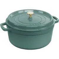 Staub La Cocotte pyöreä pata valurauta 5,2 L Eukalyptus puu