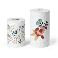 Rosendahl Gc Cottage Opbevaringsdåse Ø10/Ø11 Hvid M. Deko 2 Stk. - Multi/patterned - 11.5 CM