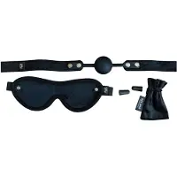 Sei mio Sensory Surrender - BDSM-setti, 3-osainen, korvatulpat, silmämaski, aistileikit, suupallo, gag, bondage, roolileikit, yksinoikeustuote