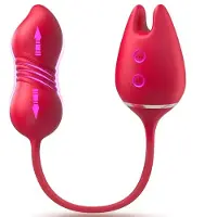 Dark Red Brand Vibraattori Rose Series 3in1