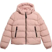 Superdry for woman. W5011996A Stanton Hooded Quilted Jacket Pink (S), Casual, Polyester