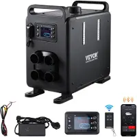 Vevor 5-8 kW diesellämmitin, 12 V/24 V monitoimidieselilmalämmitin, Bluetooth-sovellusohjaus, kaukosäädin ja näyttö, häkähälytin, nopeasti lämmittävä pystysuora kannettava diesellämmitin ajoneuvoihin,