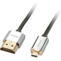 Lindy 41681, 1 m, HDMI-tyyppi A (vakio), HDMI-tyyppi D (mikro), 3D, 10,2 Gbit/s, Musta
