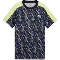Puma Toiminnallinen paita 'TAD ESS AOP Poly' kyyhkynsininen / tummansininen / harmaa / kiivi