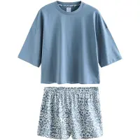 Next Pyjamashortsit sininen / valkoinen
