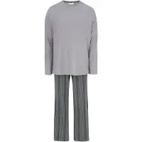 Dagi Pitkä pyjama vaaleanharmaa / vihreä