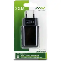 Myway Travel Charger Usb 2.1a Musta