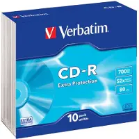 Verbatim CD-R - P10 - 80min - Ohut kotelo - 700 Mo - 52x