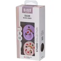BIBS Studio Colour Bumblebee Tutti 2-pack Lateksi Koko 2, Violet Sky