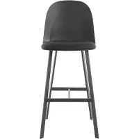Notio Living 2:n baarituolin setti Asta, harmaa/musta