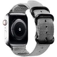 SKALO Nato-ranneke Nylon Apple Watch Ultra 49mm - Harmaa