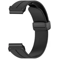 SKALO Silikoniranneke metallisolki Garmin Fenix 7X/7X Pro 51mm - Musta