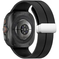 SKALO Silikoniranneke metallisolki Samsung Watch Ultra 47mm - Musta