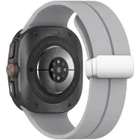 SKALO Silikoniranneke metallisolki Samsung Watch Ultra 47mm - Harmaa