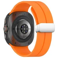 SKALO Silikoniranneke metallisolki Samsung Watch Ultra 47mm - Oranssi