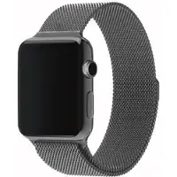 SKALO Milanese Loop Apple Watch Series 7-9 41mm - Tummanharmaa