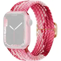 SKALO Punottu -ranneke Apple Watch Series 4-6 40mm - Pinkki-Punainen