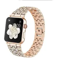 SKALO Teräsranneke Bling Apple Watch Ultra 2 49mm - Pinkki