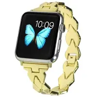 SKALO Metalliranneke "Twist" Apple Watch Series 7-9 45mm - Kulta